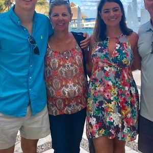 Floral keyhole dress